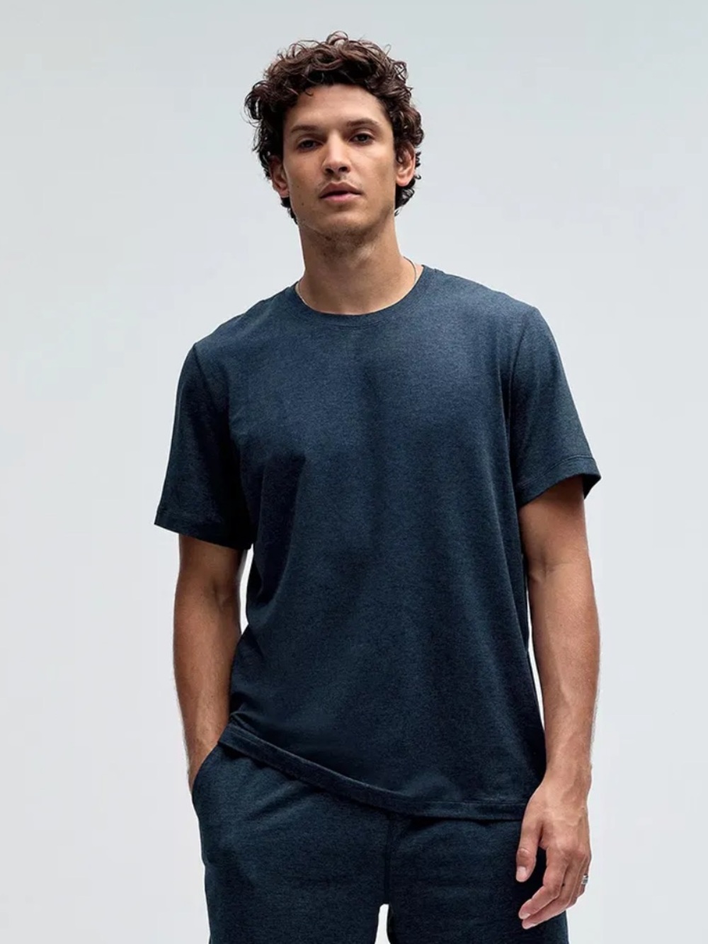 LULULEMON M Soft Jersey SS Heather Classic
Navy/Heather True Navy NWT XL